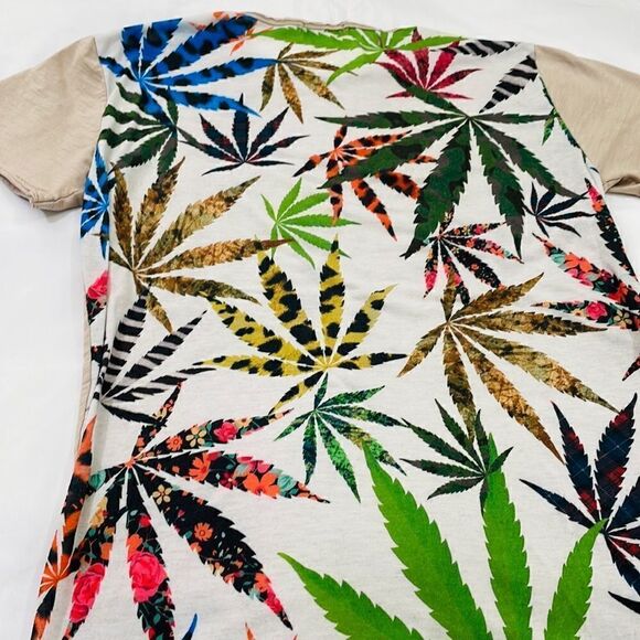Sweet Leaf All Over Print Lightweight Pocket Tee - Picture 1 of 7